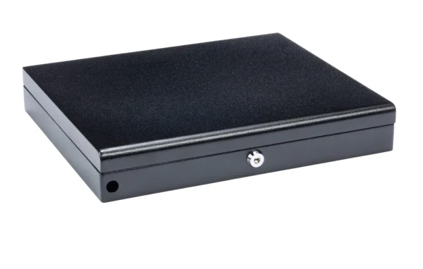 Caseva total security solutions: Large Covert Security Container. Large security case with a robust locking mechanism. Smartphone, hard drive, usb stick, and documents all securely stored in this high security case.