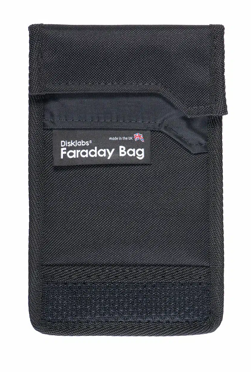 Disklabs Faraday Phone Bag - UK Police approved Secured by Design signal blocking phone case